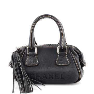 Chanel Lax Tassel Bag Pebbled Leather Small