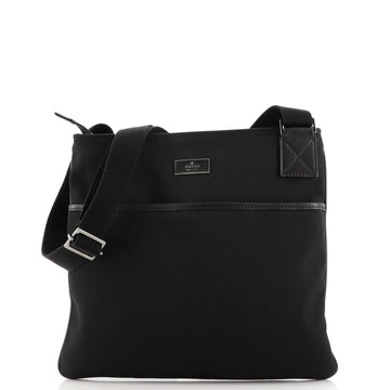 Gucci Front Pocket Flat Messenger Bag Canvas Medium