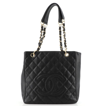 Chanel Petite Shopping Tote Quilted Caviar