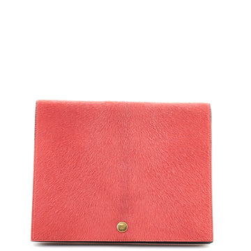 Celine Double Flap Clutch Pony Hair