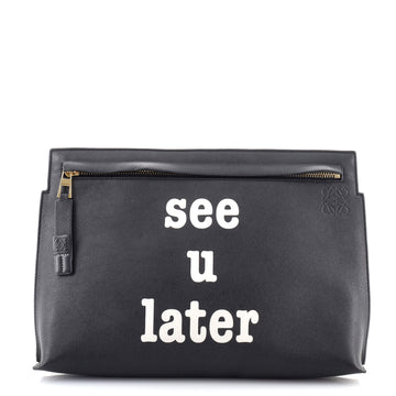 Loewe T Pouch Printed Leather