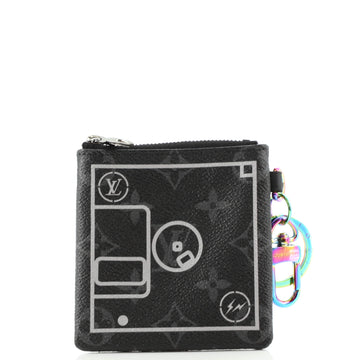 Louis Vuitton Pouch Bag Charm and Key Holder Flash Fragment Monogram Eclipse Canvas