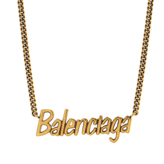 Balenciaga Logo Necklace Metal