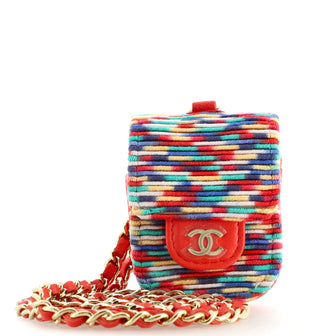 Chanel AirPods Flap Case with Chain Multicolor Crochet with Leather