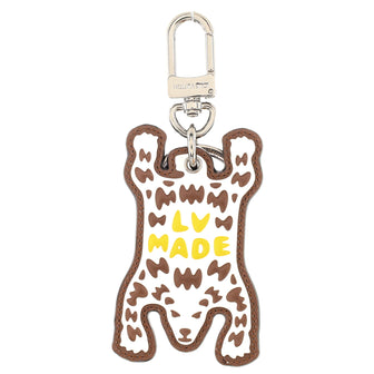 Louis Vuitton Nigo Bear Bag Charm and Key Holder Printed Leather and Limited Edition Giant Damier