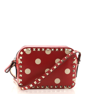 Valentino Rockstud Camera Crossbody Bag Printed Leather