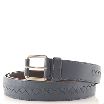 Bottega Veneta Belt Leather with Intrecciato Detail Wide