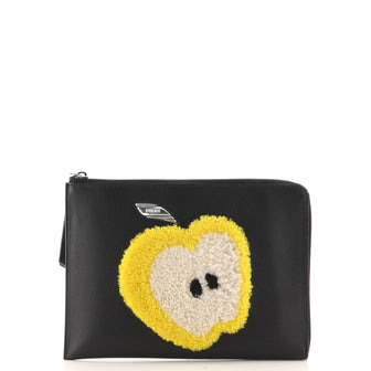 Fendi Apple Pouch Leather with Shearling