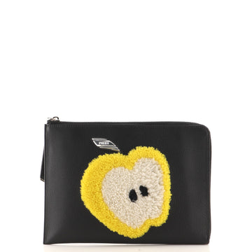 Fendi Apple Pouch Leather with Shearling
