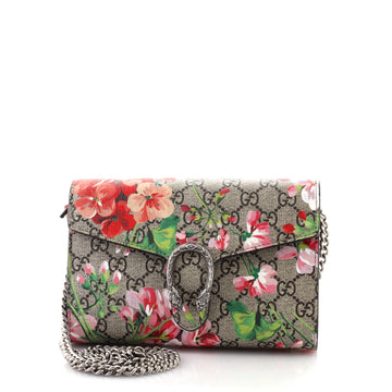 Gucci Dionysus Chain Wallet Blooms Print GG Coated Canvas Small