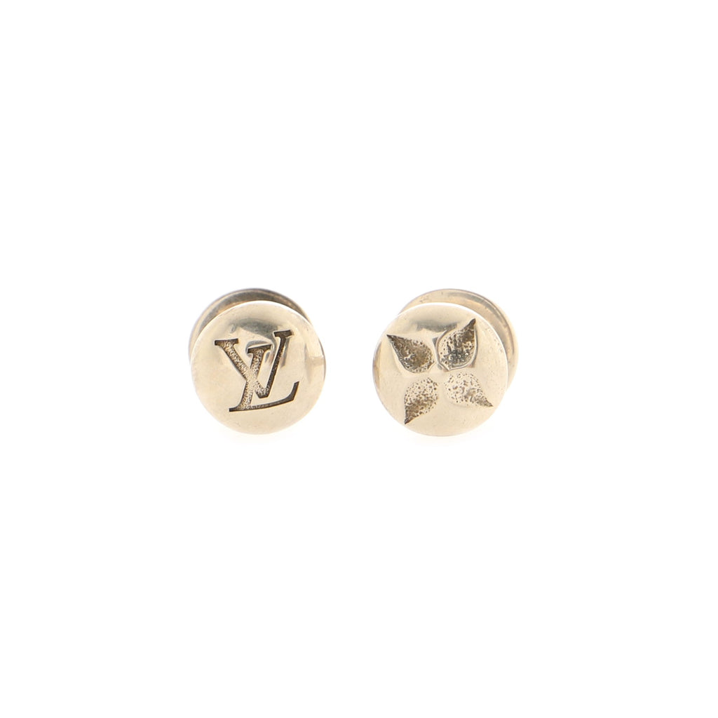 Louis Vuitton Logo Flower Cufflink with Case Cufflinks Metal and Taiga  Leather Silver 145429402