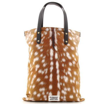 Burberry Flat Tote Printed Nylon Large