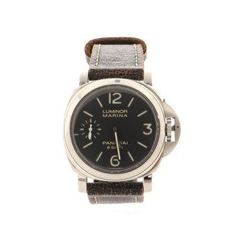 Panerai Luminor Marina 8 Days Acciaio Manual Watch Stainless Steel and Leather 44