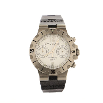 Bvlgari Diagono Scuba Chronograph Automatic Watch Stainless Steel and Rubber 38