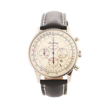 Breitling Mont Brillant Automatic Watch Stainless Steel and Leather 37