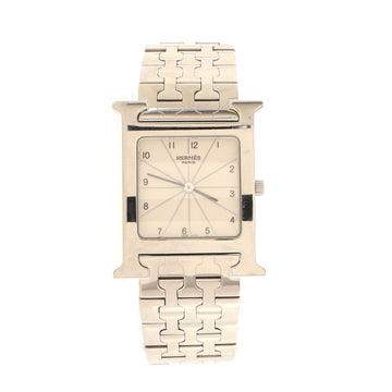 Hermes Heure H Quartz Watch Stainless Steel 26