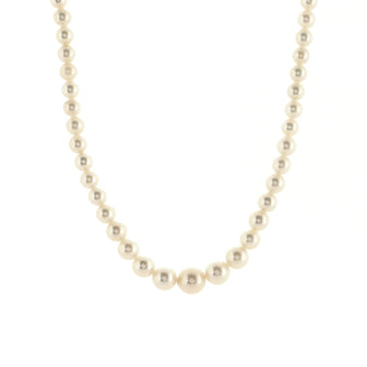 Mikimoto Graduated Pearl Necklace 18K Yellow Gold with Akoya Pearls 3.3-7.5mm