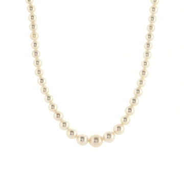 Mikimoto Graduated Pearl Necklace 18K Yellow Gold with Akoya Pearls 3.3-7.5mm