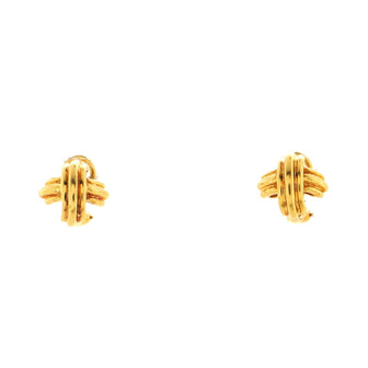 Tiffany & Co. Signature X Clip-On Earrings 18K Yellow Gold