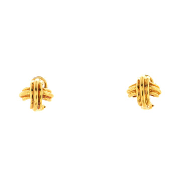 Tiffany & Co. Signature X Clip-On Earrings 18K Yellow Gold