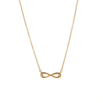 Tiffany & Co. Infinity Pendant Necklace 18K Yellow Gold