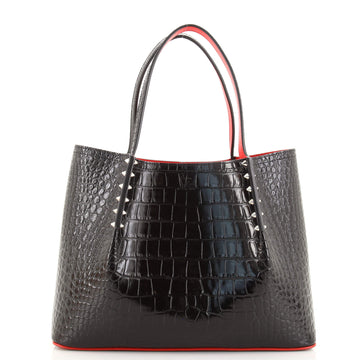 Christian Louboutin Cabarock Tote Crocodile Embossed Leather Small