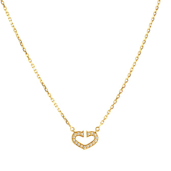 Cartier C Heart de Cartier Pendant Necklace 18K Yellow Gold with Pave Diamonds