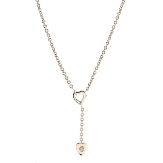 Cartier Mon Amour Heart Lariat Necklace 18K White Gold with Diamond