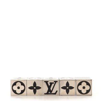 Louis Vuitton Monogram Cube Dice Game Set Metal