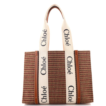 Chloe Woody Tote Recycled Felt with Leather and Canvas Medium