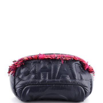 Chanel Coco Neige Waist Bag Embossed Nylon with Tweed