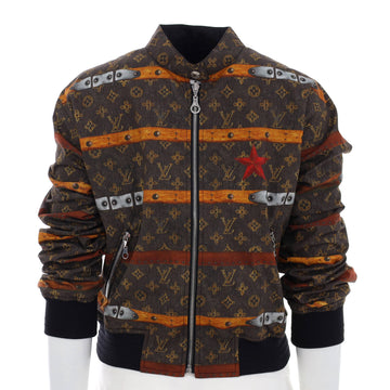 Louis Vuitton Men's Reversible Bomber Jacket Limited Edition Time Trunk Monogram Polyester Blend
