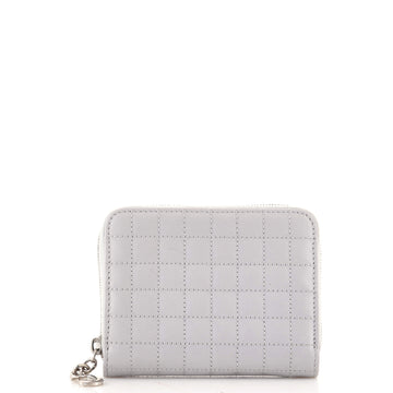 Celine C Charm Zip Around Wallet Quilted Leather Compact
