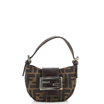 Fendi Vintage Croissant Bag Zucca Canvas Mini