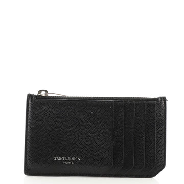 Saint Laurent Fragment Zip Card Holder Leather