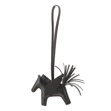 Hermes So Black Pegase Rodeo Bag Charm Leather PM