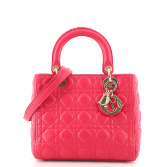 Christian Dior Lady Dior Bag Cannage Quilt Lambskin Medium