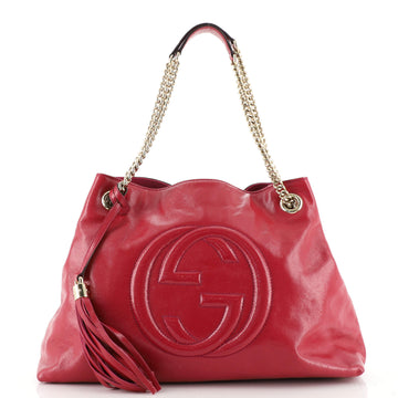 Gucci Soho Chain Strap Shoulder Bag Patent Medium