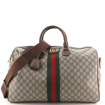 Gucci Ophidia Carry On Duffle Bag GG Coated Canvas Medium
