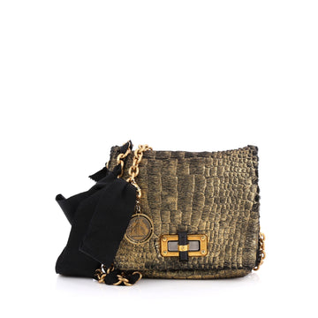 Lanvin Pop Crossbody Bag Calf Hair Mini gold