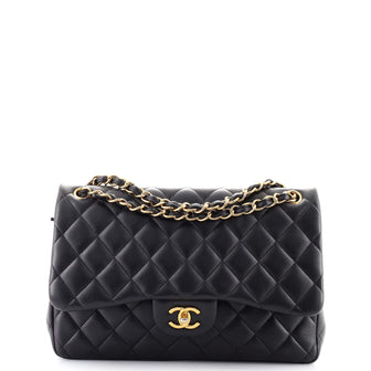 Chanel Classic Double Flap Bag Quilted Lambskin Jumbo