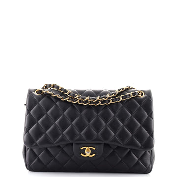 Chanel Classic Double Flap Bag Quilted Lambskin Jumbo