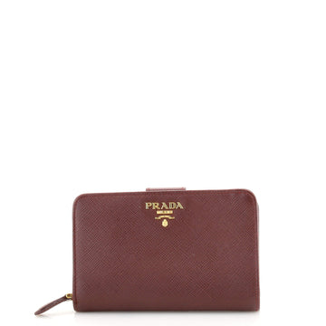 Prada French Wallet Saffiano Leather Compact
