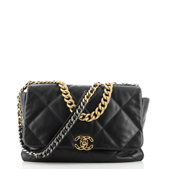 Chanel 19 Flap Bag Quilted Goatskin Maxi