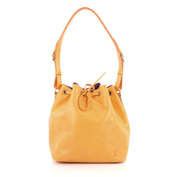 Louis Vuitton Petit Noe Handbag Epi Leather Yellow