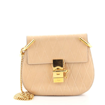 Chloe Drew Crossbody Bag Embossed Leather Mini
