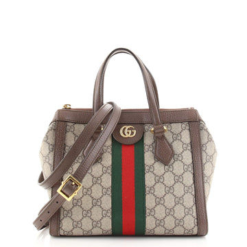 Gucci Ophidia Top Handle Tote GG Coated Canvas Small