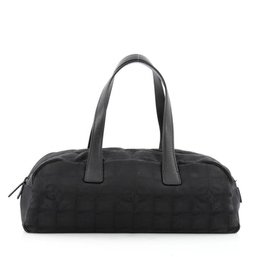 Chanel Travel Line Satchel Nylon Medium Black