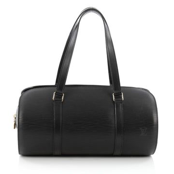 Louis Vuitton Soufflot Handbag Epi Leather Black