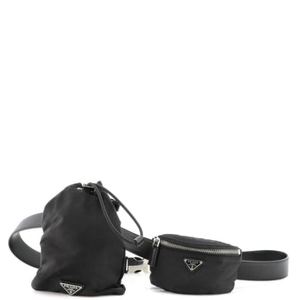 Prada Belt with Two Pouches Tessuto
